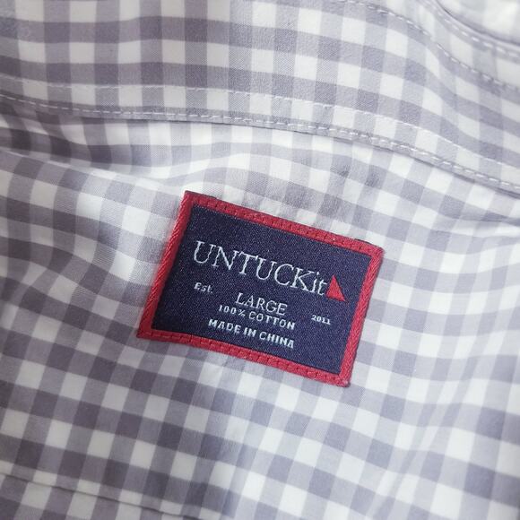 Untuckit Plaid Print Button Front Long Sleeves Collared Shirt - Picture 3 of 11